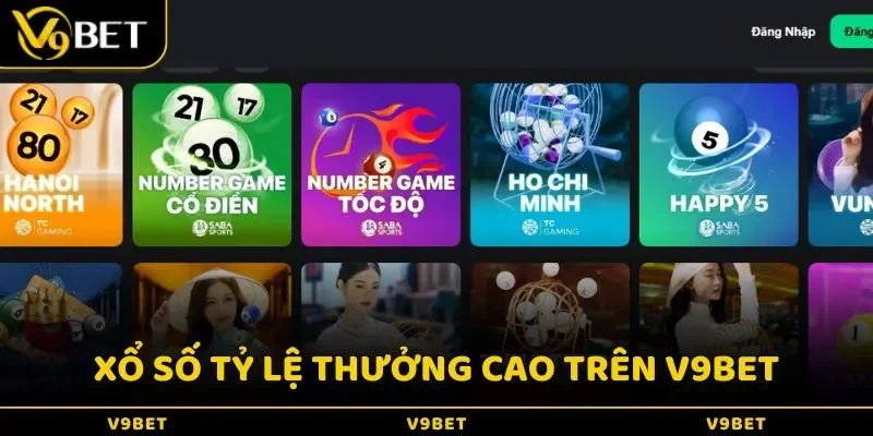 Xổ số tỷ lệ thưởng cao trên V9BET